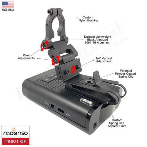 BlendMount Radenso DS1 radar detector mount iso view 5