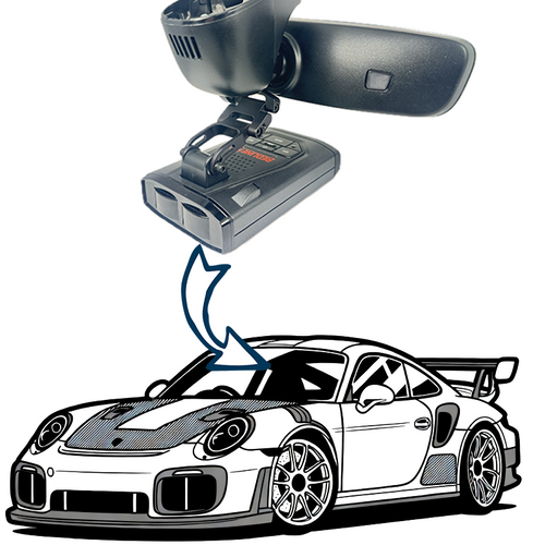 BlendMount Radar Detector for Porsche 911 GT2RS, 911 GT2