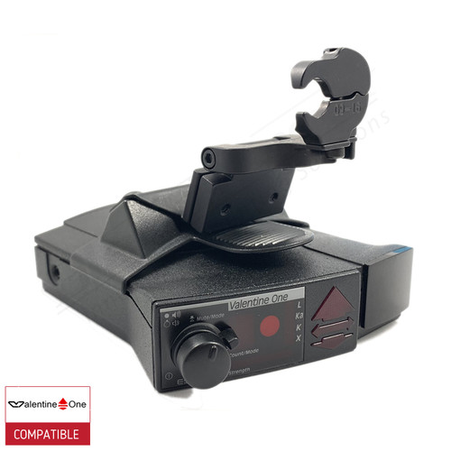 BlendMount BV1-2023 radar detector mount with Valentine One iso view 2