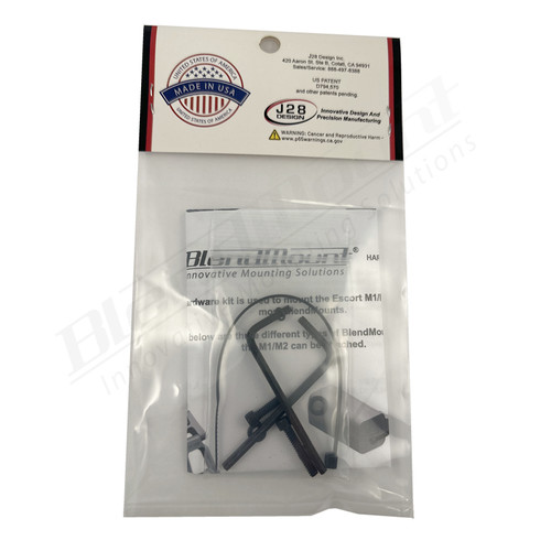 BlendMount BM1-UP1 Hardware kit for Escort M1 / M2 packaging back