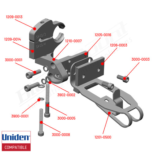 BlendMount BR7-2021 Uniden R7 exploded