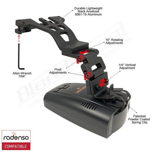 Corvette C8 Radar Detector Mount radenso brx-2028