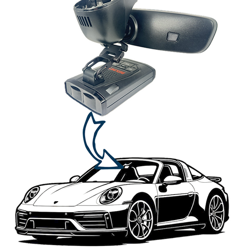 BlendMount Radar Detector for Porsche 911 Targa,911 Targa 4,911 Targa 4 GTS,911 Targa 4S,911 Targa Edition 50 Years Porsche Design,911 Targa GTS