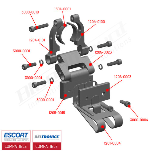 BlendMount BBE-2001R Exploded Part List