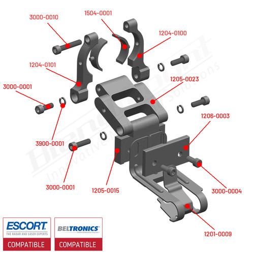 BMX-2000R Radar Mount MAX II Platinum, MAX360, MAX2, GT-7