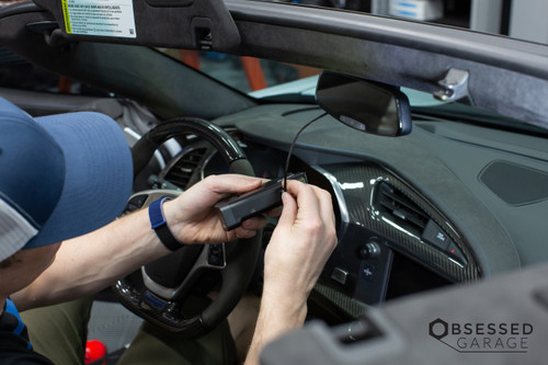 MirrorTap Power Cords MT-2010 Corvette C7 obsessed garage install pic1