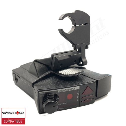 BlendMount BV1-2018 radar detector mount with Valentine One iso view 2