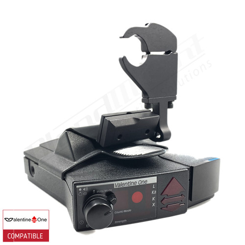 BlendMount BV1-2019 radar detector mount with Valentine One iso view 2