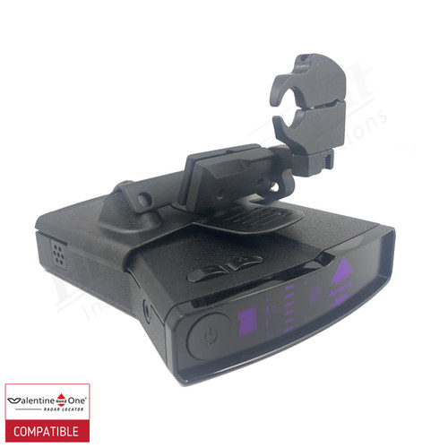 BlendMount BV1-2021 radar detector mount with Valentine One Gen2 iso view 2