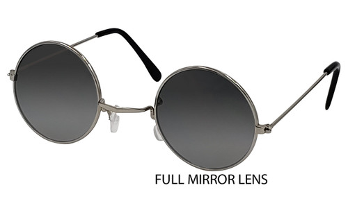 john lennon round sunglasses AS100 MIRROR smoke silver mv 57254.1574691439