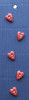 Little red heart buttons