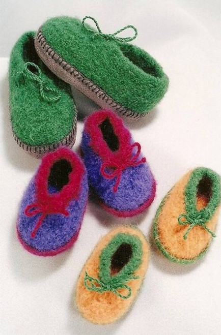 Crochet Felt Slippers for Children