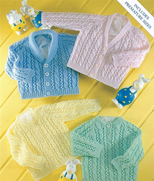 UKHK Raglan Lace & Cable Baby Sweaters with Variations