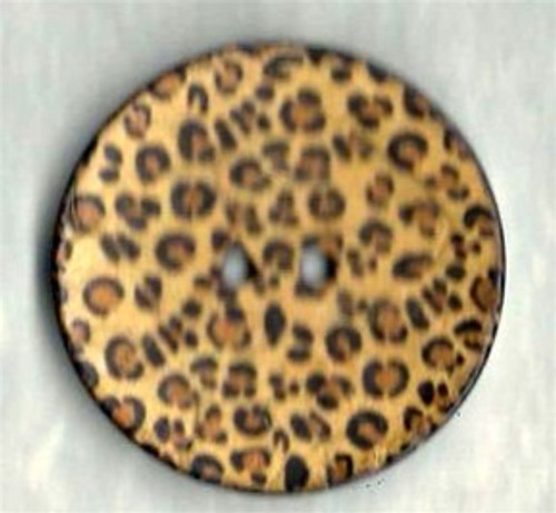 Large Leopard pattern button size 64