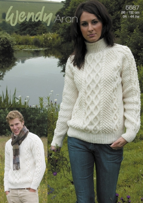 His and Hers Double Cable Sweater