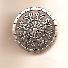 Metal Snowflake Button