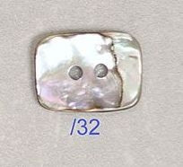Awabi Shell Button Natural Awabi Shell Rectangular Button 32 medium
