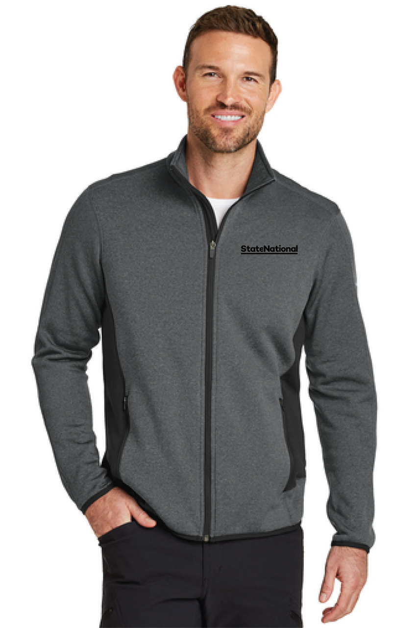 Custom Eddie Bauer® Mens Full-Zip Heather Stretch Fleece Jacket