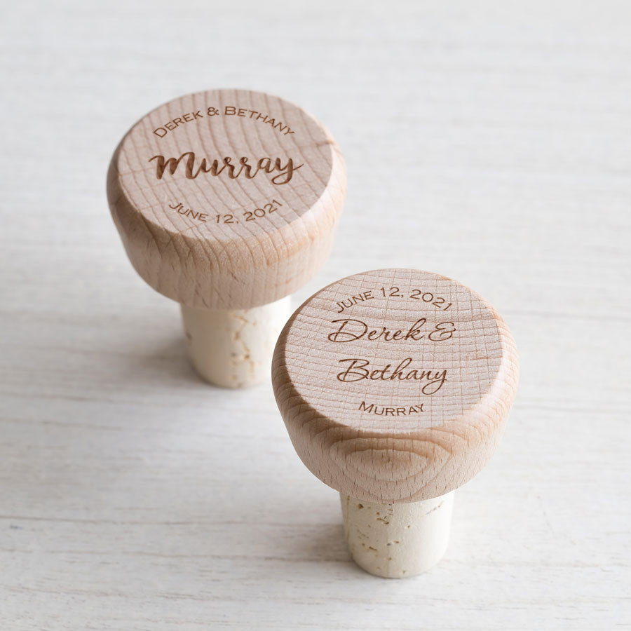 Thank you gift Custom Wine Cork Custom Wine Bottle Stopper Wedding
