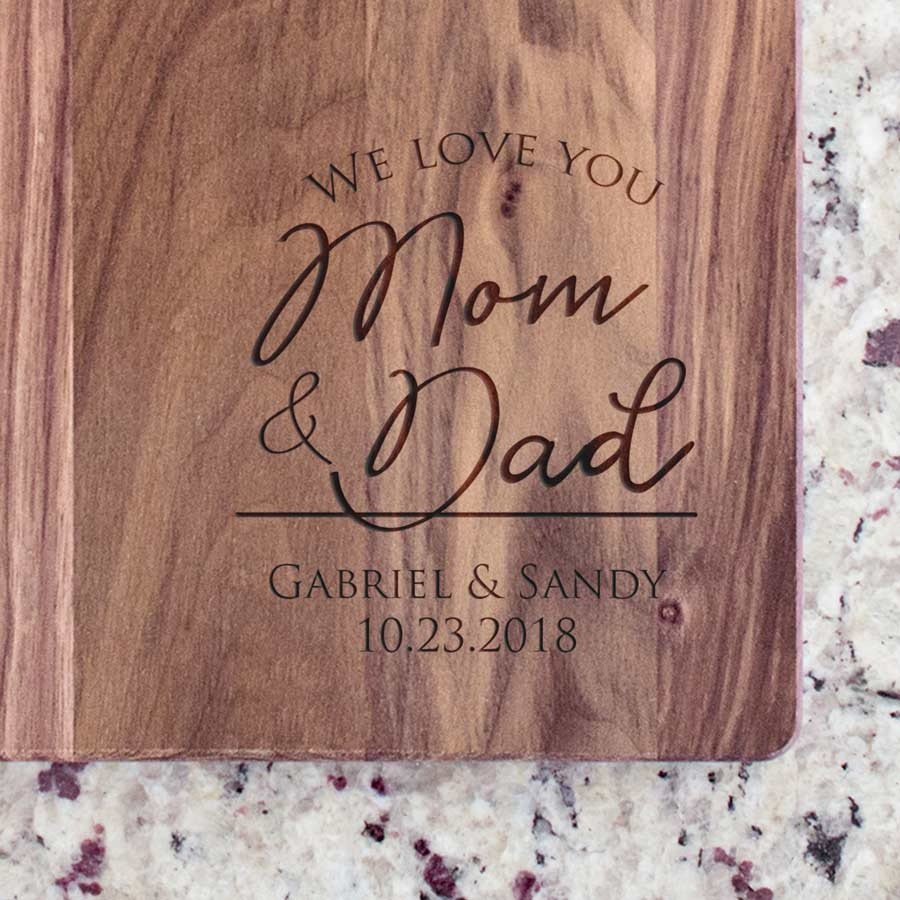 Personalized Parents of the Bride & Groom Cutting Board