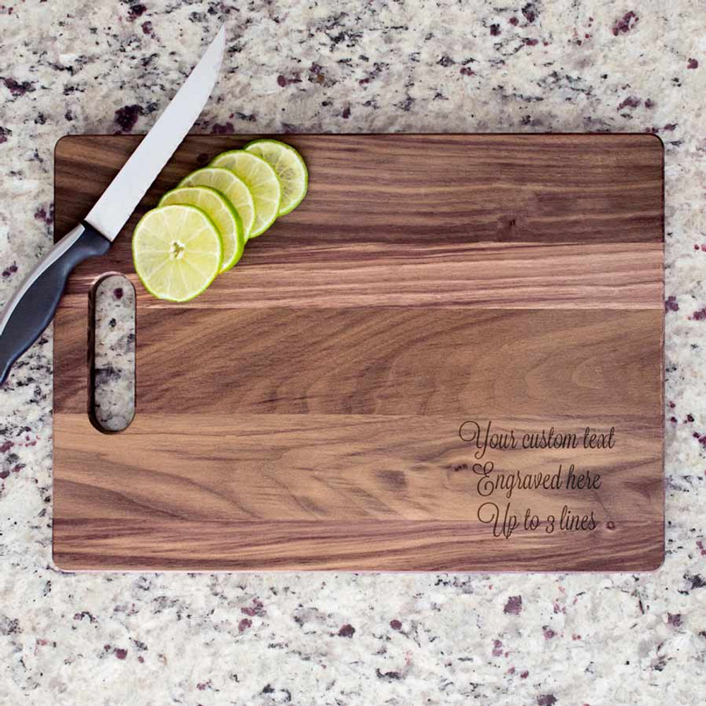 personalized cutting boards walnut