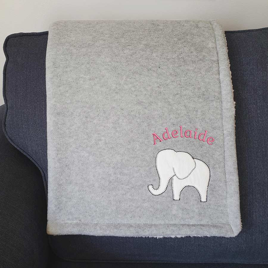 sherpa baby blanket personalized