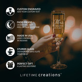Personalized Mrs & Mrs Champagne Glasses