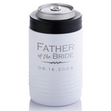 Engraved Personalized Father of the Bride White Can Cooler