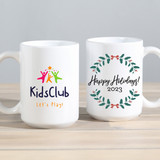 Custom Logo Printed Ceramic Coffee Mugs - Bulk Promotional Coffee Cups, Christmas Gifts for Employees, Donors, Clients Custom Logo Printed Ceramic Coffee Mugs - Bulk Promotional Coffee Cups, Christmas Gifts for Employees, Donors, Clients