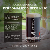 Personalized Alabama Crimson Tide Beer Mug