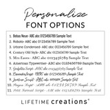Font choices for personalized name Font choices for personalized name