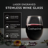 Personalized Stemless Wine Glass