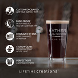Personalized Father of the Groom Pint Glass