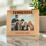 Personalized Tennessee Volunteers Picture Frame laser engraved with your custom text.