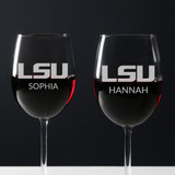 Personalized LSU Tigers Wine Glass