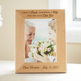 personalized mother of the bride picture frame in portrait