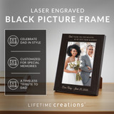 Personalized Father of Bride Picture Frame (Black)