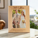 mr & mrs photo frame personalized portrait