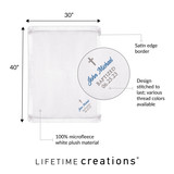 Personalized Microfleece Baptism Blanket infographic