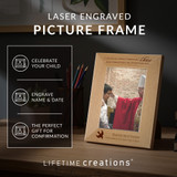 Personalized Confirmation Picture Frame customized with your child's name and confirmation date by Lifetime Creations 