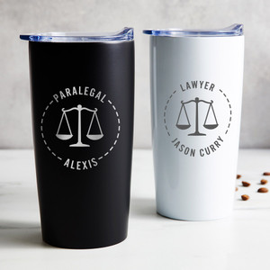 Handcrafted Can/Bottle Koozie with Lawyer Lady Justice