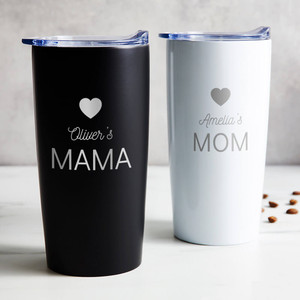 Custom Engraved Bamboo Mug, Personalized Insulated Coffee Mug, Travel  Tumbler, Leak-proof Black Flip Lid, Mother Gifts, Christmas Gift 