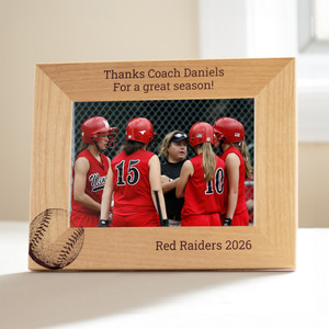 Personalized Softball Coach Picture Frame — custom engraved in Indiana
