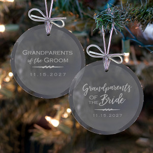 personalized grandparents of the bride & groom christmas ornament personalized grandparents of the bride & groom christmas ornament