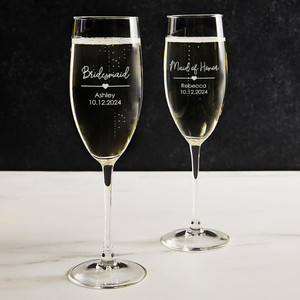 Buy Bridesmaid Wine Glass Set of 4, Engraved Bridesmaid Wine