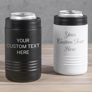 Monogram can cooler, Personalized Beverage Holder/Laser engraved