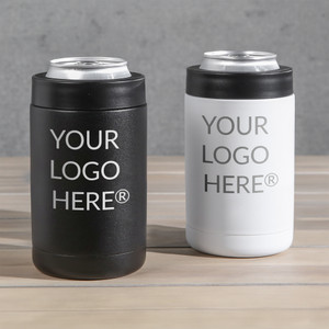 Custom Can Coolers Engraved with Logo, made of stainless steel