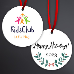 Custom Logo Printed Full Color Christmas Tree Ornament - Bulk Promotional Ornaments, gifts for employees Custom Logo Printed Full Color Christmas Tree Ornament - Bulk Promotional Ornaments, gifts for employees