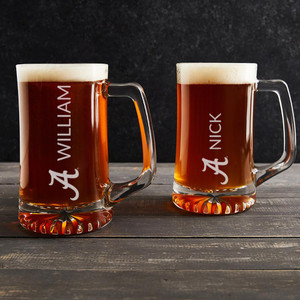 Personalized Alabama Crimson Tide Beer Mug — custom engraved in Indiana