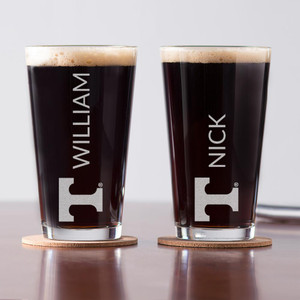 Personalized Tennessee Volunteers Pint Glass — custom engraved in Indiana